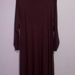 Lane Bryant NEW 26/28 Midi Dress Red Long Sleeve Ribbed High Neck Photo 0