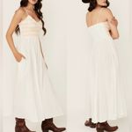 Free People NWOT  sweet nothings midi dress in marshmallow white sz XS Photo 1