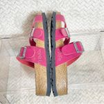 Birkenstock Birkis Pink Embossed Criss Cross Sandal Slides Women Size EU 36/US 5 Photo 7