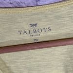 Talbots  Yellow Tank Top vneck Front Lace Detail Womens size medium‎ petite Photo 2