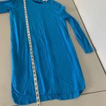 WAYF Bright Blue Long-Sleeved Crepe Lightweight Summer Shift Dress Medium Photo 7