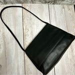 Liz Claiborne Vintage 90s Black Leather Shoulder Bag Minimalist Working Girl Photo 1