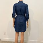 Maison Jules XS belted chambray button front shirt dress D2 2336 Photo 5