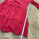 Free People Baevely Bohemian red crochet detailed long sleeve babydoll dress Photo 5