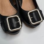 Fossil  MADDOX Black Leather Buckle Platforms PUMPS Block Heel Shoes S-419 Sz 7.5 Photo 2