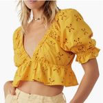 Free People Eyelet Crop Top Photo 0