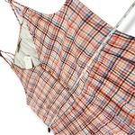 Loft NWT  Plaid Multicolored Strappy Button Midi Dress - Size 10 Photo 4