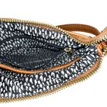 Brown Tan Leather Crossbody Design Bag Purse Gold Detail Square Style Adjustable Photo 4