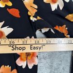 Susan Graver  Shirt Floral Mock Neck Dark Floral Flowers‎ Casual Autumnal Fall XS Photo 10