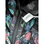 Belgin Frances Iridescent Leaf Leather Mesh Jacket Full Zip Large Geniune Lamb Black Photo 4