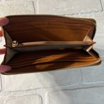 Michael Kors  Wallet Brown Leather Pebbled Full Zip Around Pockets Card‎ Slots Photo 4