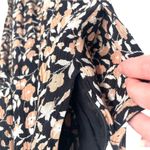 BANJANAN Anthropologie Boho Brown Black Floral Tie Waist MIDI Flowy Dress Size M Photo 6