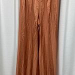 Victoria's Secret Victoria’s Secret Orange Rust Wide Leg Satin Lounge Pants Sz.S NWT Photo 9
