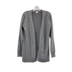 cupio  Boho Ruffle Back Open Front Cardigan Sweater Women's Size Medium Gray Photo 2