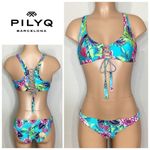PilyQ New. floral lace up bikini set. Photo 1
