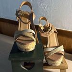 Soda Wicker Basket Weave Platform Wedge Strappy Sandals Photo 0