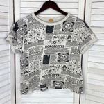 Vibe N Astrology Horoscope Crop Shirt Cream Black Medium Black Photo 5