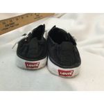Levi's  Women's Black Canvas Sneakers White Toe Lace‎ Up Comfort Shoes  size 6 Photo 2
