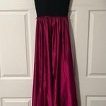 Anthropologie $298 Ripley Rader Magenta Satin Ashley Formal Dress Maxi Gown Black Size XS Photo 0