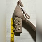 Madden Girl  Bitsyy Blush Suede‎ Block Heel With Faux Pearls Strappy Party New 9 Photo 12