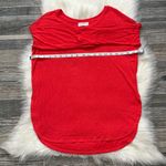 Babaton Aritzia Norris 3/4 Sleeve Shirt in Red Photo 3