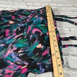 Soma Women’s Crinkle Satin Maxi Dress Size M Built in Bra pink teal bold NWOT Photo 7