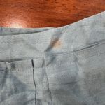 Talbots  Floral Embroidered Skirt 100% Linen Teal Lined Cottagecore Sz‎ 10 FLAW Photo 6