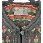 VINTAGE Vitabella Norway 1990's 90's| L | Mohair cardigan sweater floral Knit Black Size L Photo 4