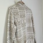 Woolrich Women’s Nordic Fair Isle Cowl Neck Sweater Beige White Size Large Photo 3