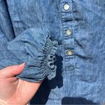 Faherty Women’s The Tried and True Odette
Denim Top Sz M Long Sleeve Linen Blend Blue Size M Photo 4