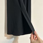 Aerie  Offline Thumbs Up Heavyweight Ribbed Knit Wide Leg Pants Black XS Short Photo 4