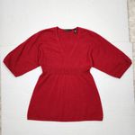 Lord & Taylor Red Cashmere Sweater V Neck Empire Waist Size M Size M Photo 8
