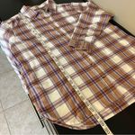 Jachs Girlfriend  women’s flannel plaid shacket with pockets, buttondown, sz M Photo 9