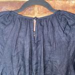 J.Crew Black Linen Palermo Smocked Waist Mini Dress Women's Size XXS Photo 6