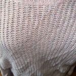 EXPRESS  pink shimmery cozy soft S cropped sweater Photo 1