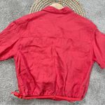 Athleta Playa Tie Wrap Top 100% Linen Shortsleeve in Coral Passionfruit Size L Photo 7