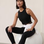 Athleta  black conscious crop bra top large Photo 2