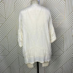Sundance Swiss Dot Crochet Short Sleeve Top in‎ Cream Ivory Size US Small Photo 6