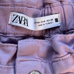 ZARA Lilac High Rise Paper Bag Jeans Photo 4