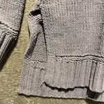 Aerie  Sweater Women's Sz XS Oversized Chunky Knit Turtleneck Shirt Split Purple Photo 3