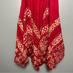 Bohemian Fairy Corset Style Dress Red Floral Handkerchief Hem Womens Free Size Size undefined Photo 5