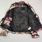 Mast & Harbour Camo Print Jacket Lightweight Full Zip Women's L Windbreaker Red Size L Photo 3