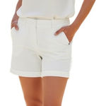 Apt. 9  Mid-Rise White Chino Shorts NWT Size 10 — Rolled Cuffs, 5" Inseam Photo 0