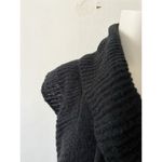 Vintage Renoma Paris Back Ruffled Infinity Long Knit Scarf Cape Vest Black Photo 2