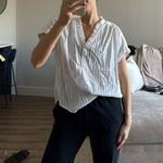 Gap  White Blouse Short Sleeve Photo 0