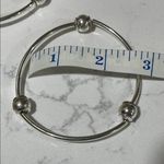 Silver Bracelets with Silver Beads and Elastic Bands Photo 3