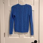 Ralph Lauren Polo  Blue Tag Blue Cable Knit 100% Cotton Sweater Size Small Photo 5