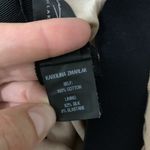 Karolina Zmarlak Tan Black Silk Blend Lined Midi Skirt Elegant Minimalist 12 Photo 7