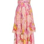 Rococo Sand x Revolve Leona Low Back Maxi Dress in Peach/Pink Floral Size L NWT Pink Size L Photo 2