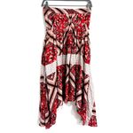Free People  Paradise Handkerchief Pleated‎ Midi Skirt Size 2 Pockets Festival Photo 2